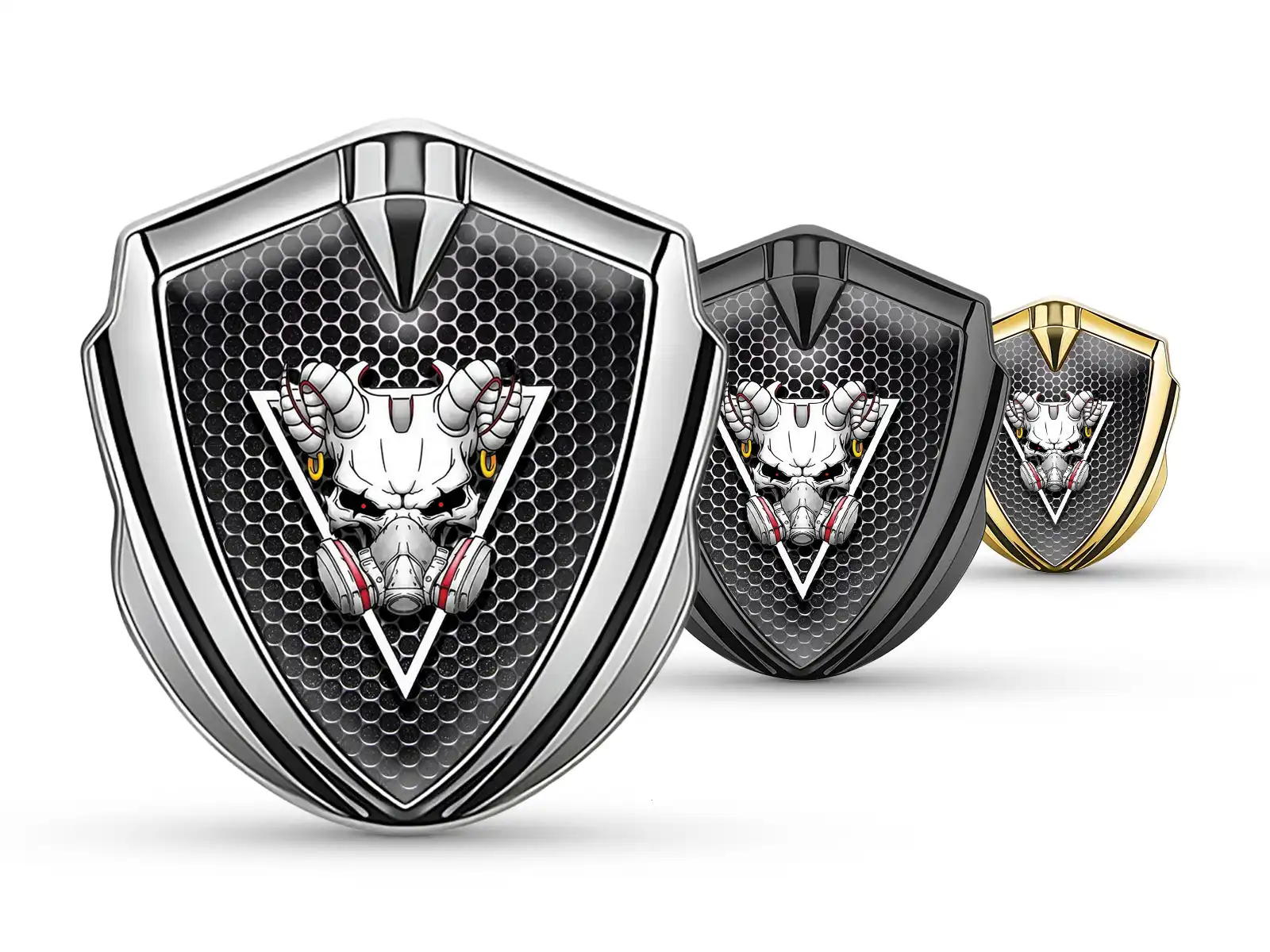 Metal Domed Emblem Stainless Steel Alloy Detail